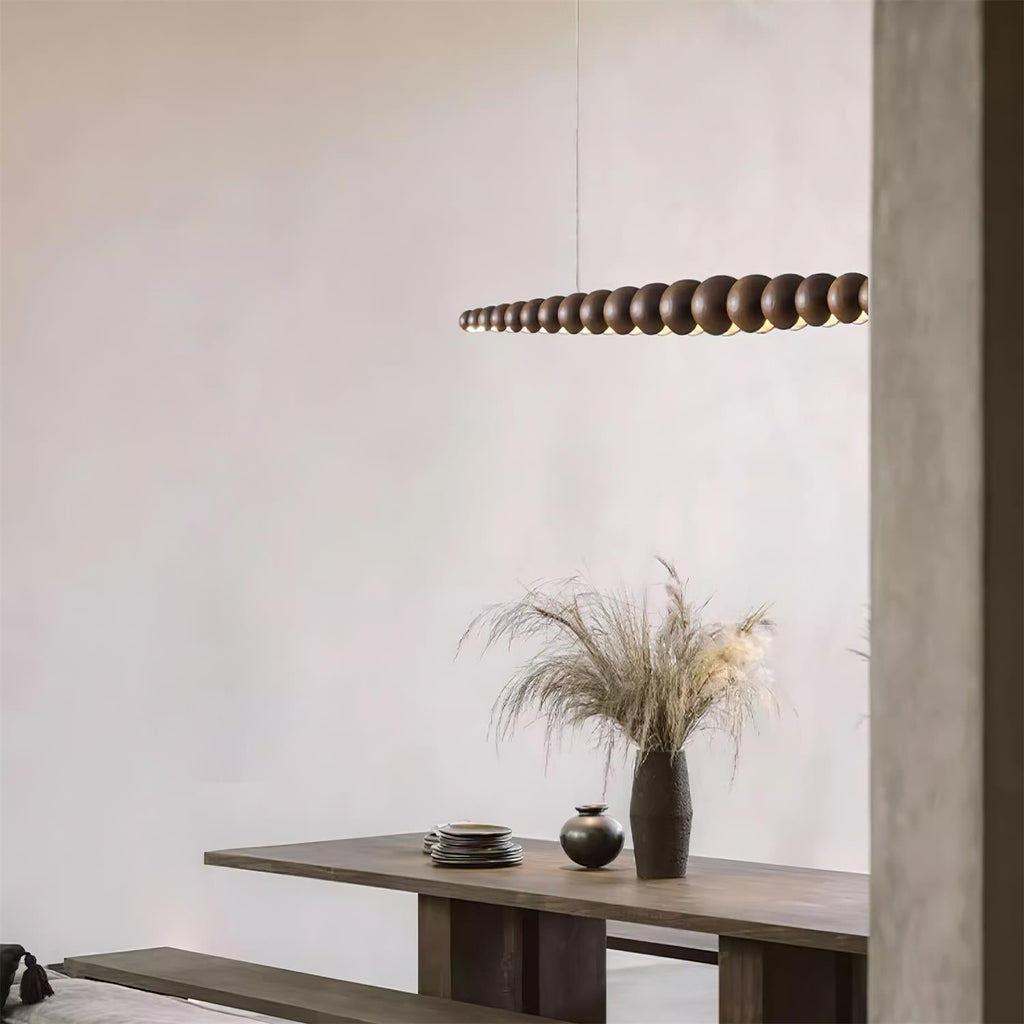 Favon Lustre en Bois à Perles - Neutralighting