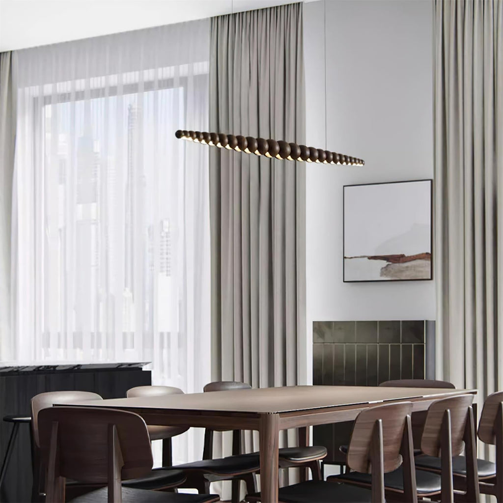 Favon Lustre en Bois à Perles - Neutralighting