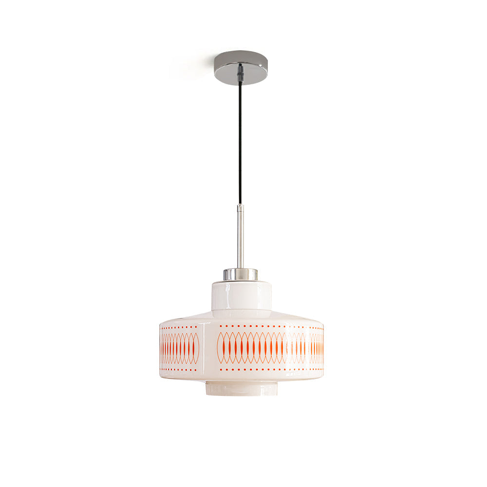 Roko Suspension Mid Century Vintage Blanc et Orange - Neutralighting