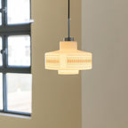 Roko Suspension Mid Century Vintage Blanc et Orange - Neutralighting