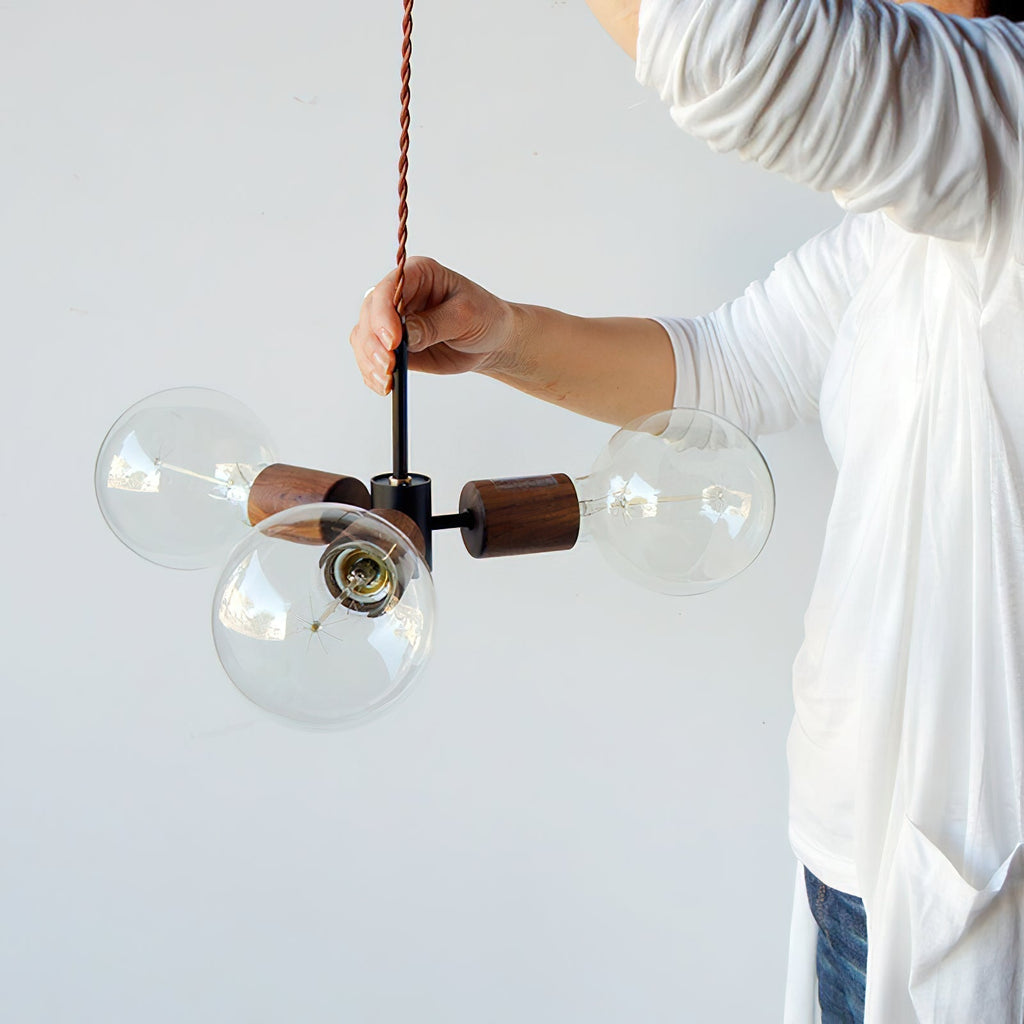 Filotto Suspension Ampoule Exposée Bois Industriel - Neutralighting