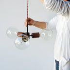Filotto Suspension Ampoule Exposée Bois Industriel - Neutralighting