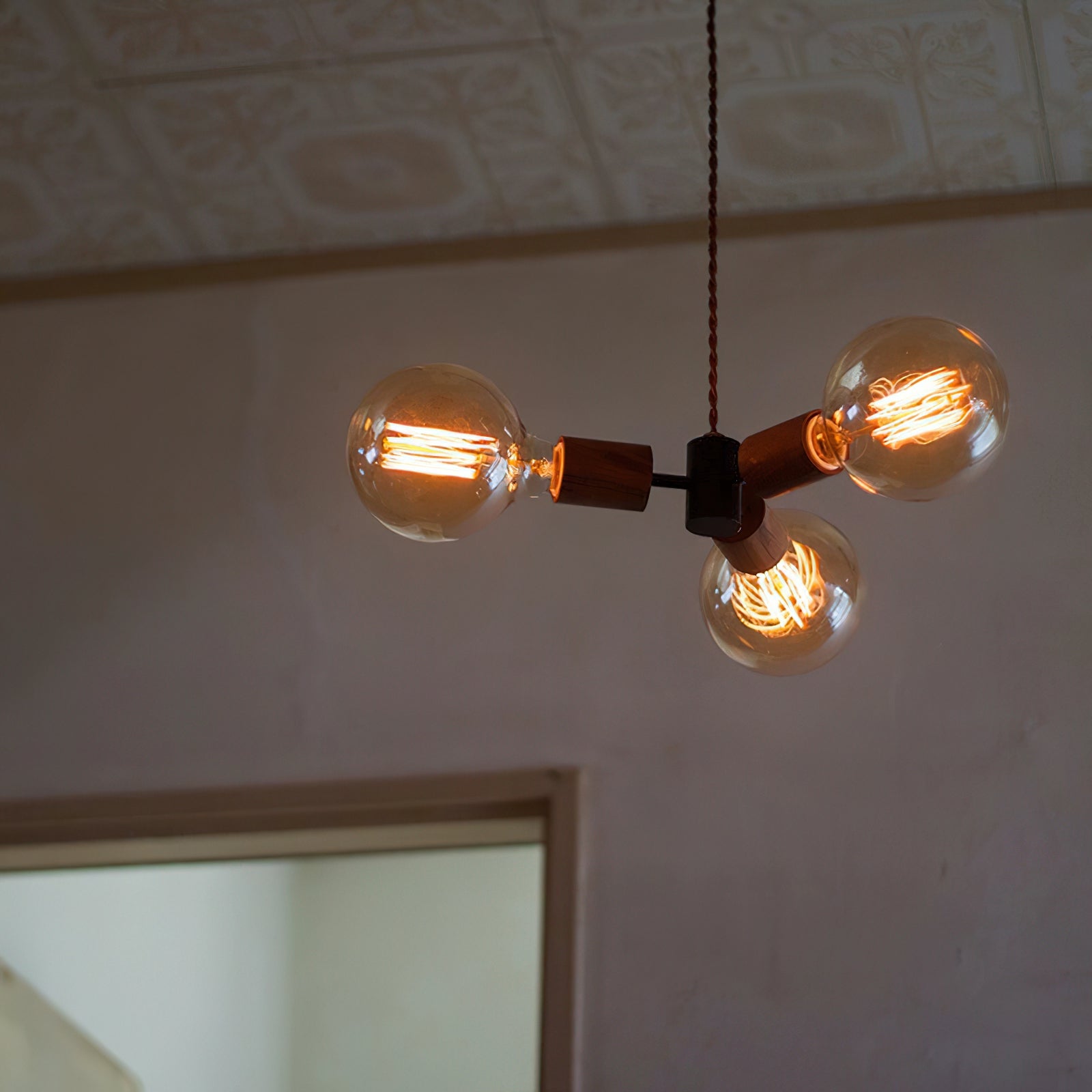 Filotto Suspension Ampoule Exposée Bois Industriel - Neutralighting