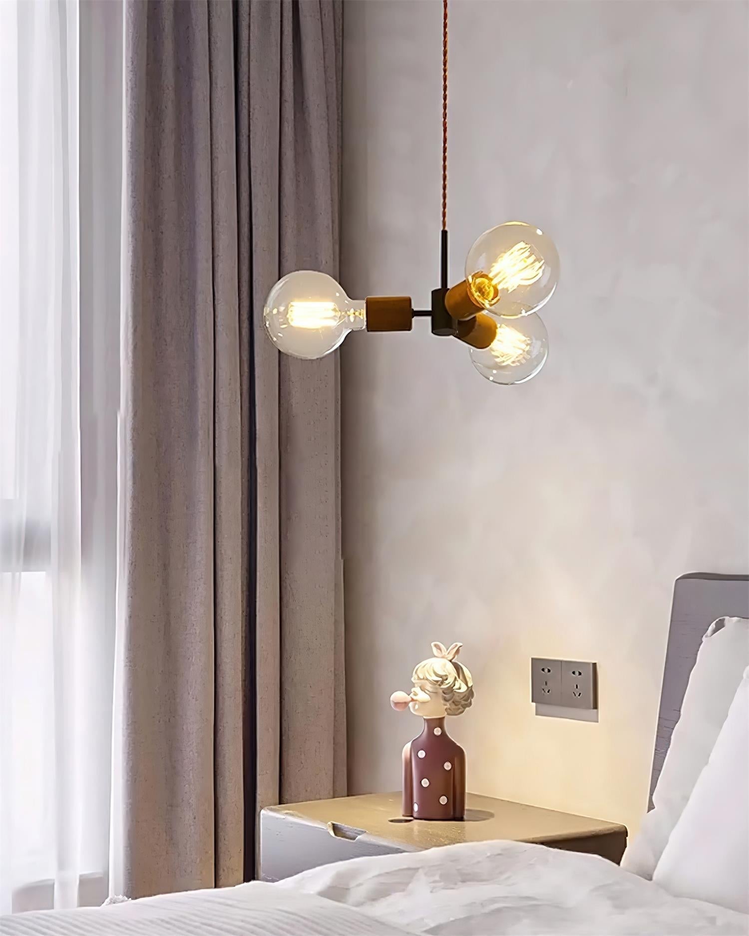 Filotto Suspension Ampoule Exposée Bois Industriel - Neutralighting