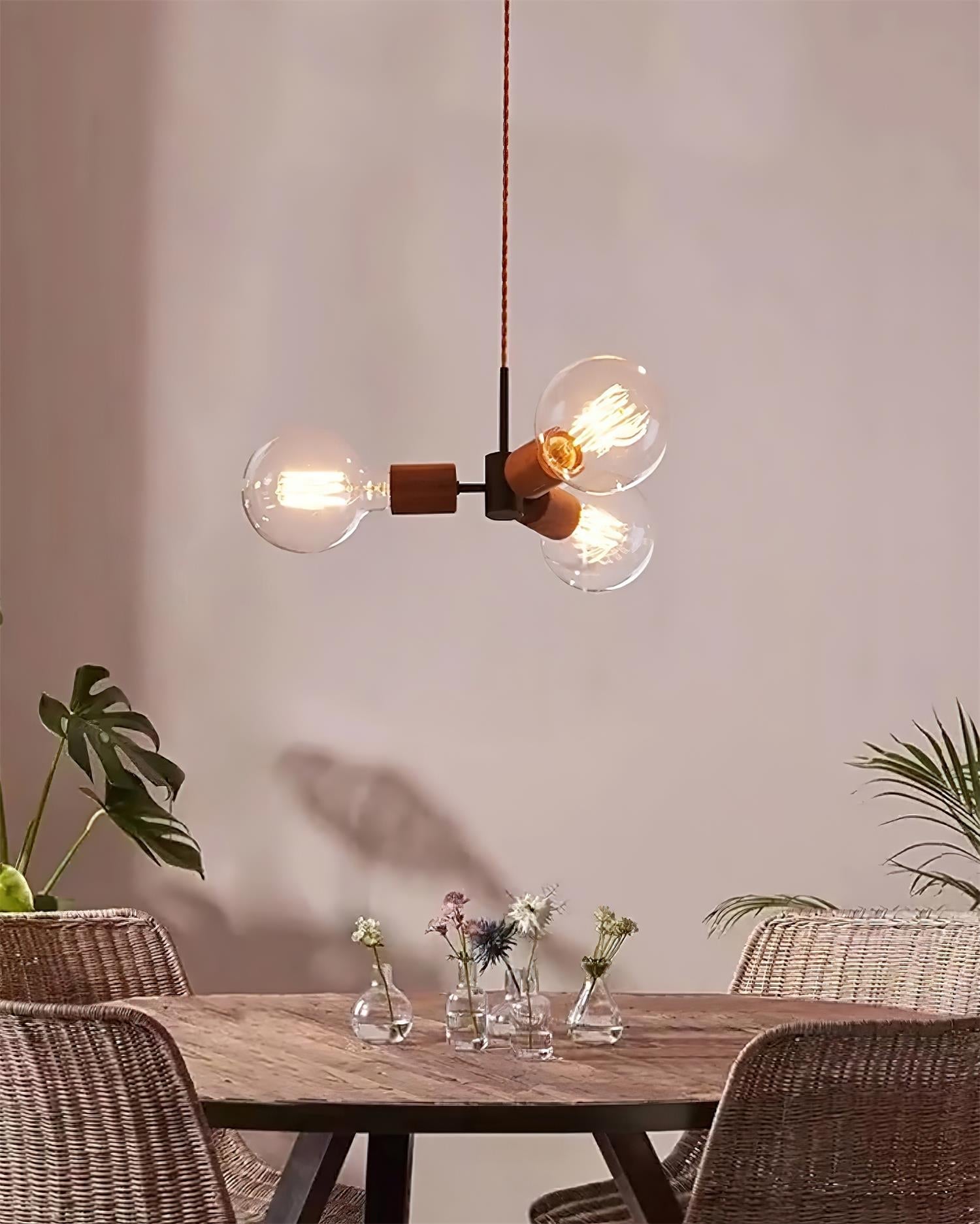 Filotto Suspension Ampoule Exposée Bois Industriel - Neutralighting