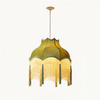 Fina Lampe Suspendue Velours Franges Vintage Élégant À Pompons - Neutralighting