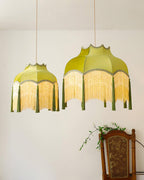 Fina Lampe Suspendue Velours Franges Vintage Élégant À Pompons - Neutralighting