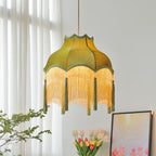 Fina Lampe Suspendue Velours Franges Vintage Élégant À Pompons - Neutralighting