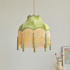 Fina Lampe Suspendue Velours Franges Vintage Élégant À Pompons - Neutralighting