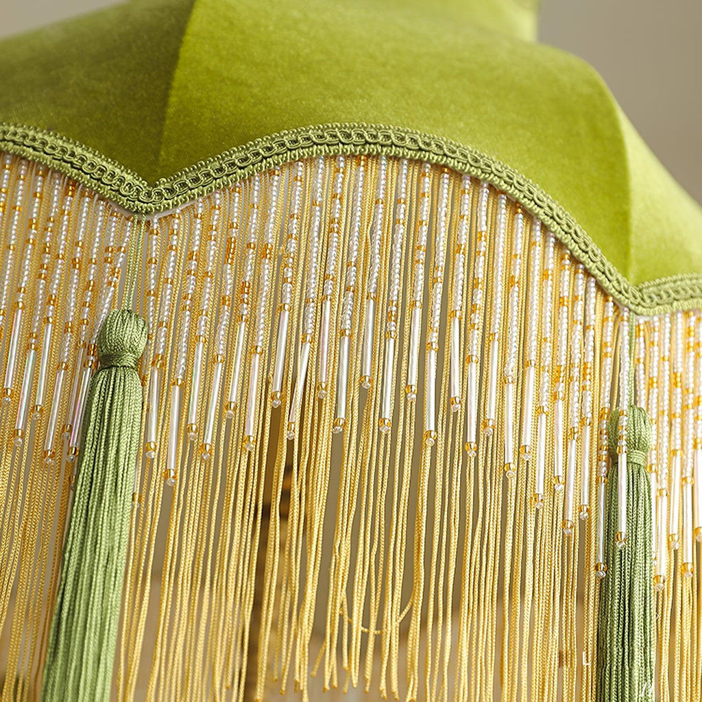 Fina Lampe Suspendue Velours Franges Vintage Élégant À Pompons - Neutralighting