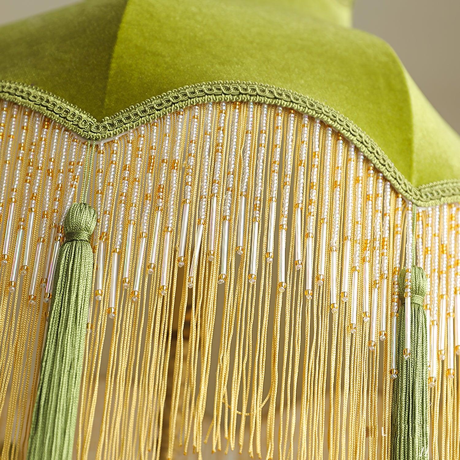 Fina Lampe Suspendue Velours Franges Vintage Élégant À Pompons - Neutralighting