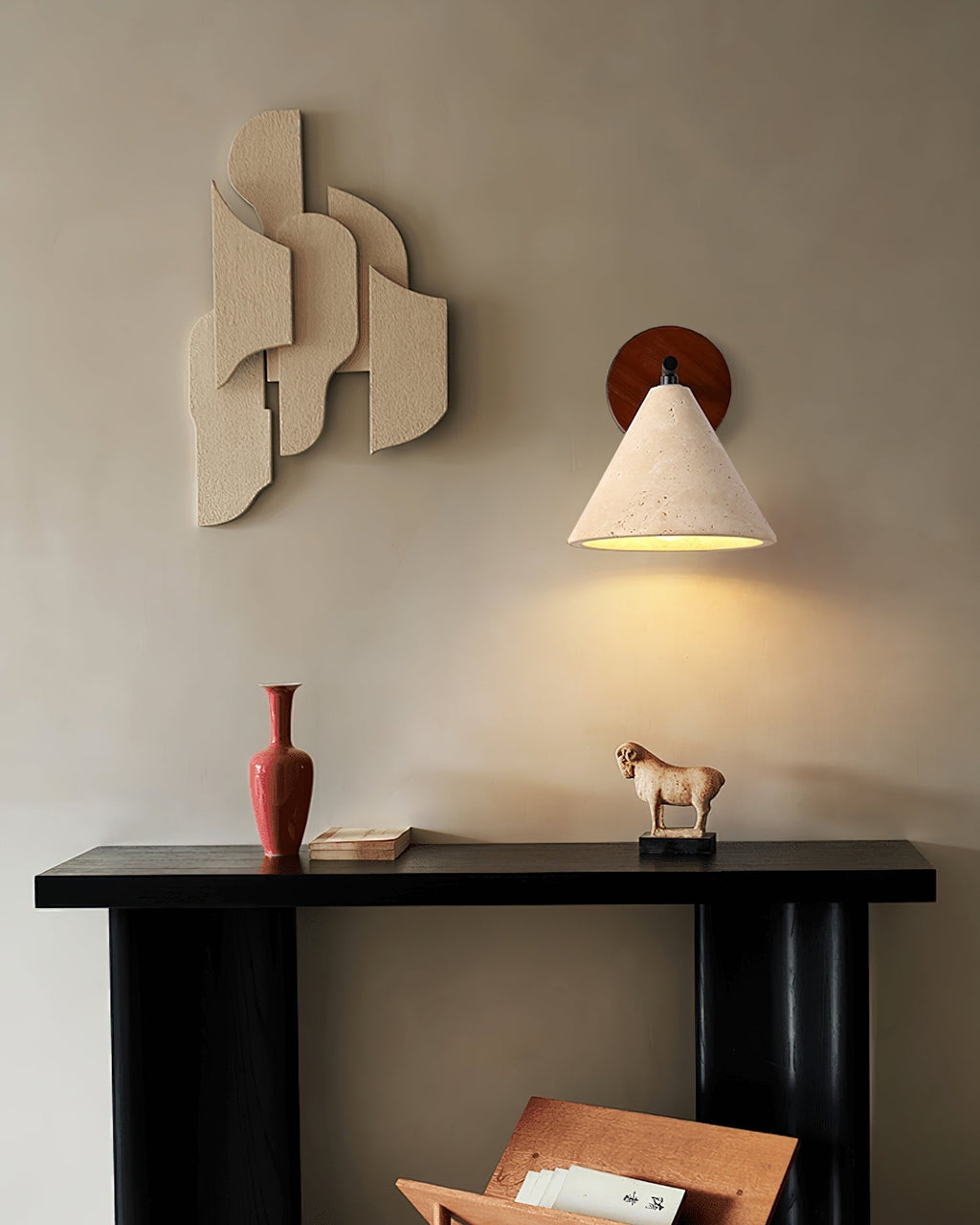 Tavero Applique Murale Moderne Bois Cone - Neutralighting