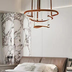 Cesorora Chandelier en Cuir Artificiel Incurvé - Neutralighting