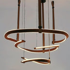 Cesorora Chandelier en Cuir Artificiel Incurvé - Neutralighting
