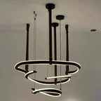 Cesorora Chandelier en Cuir Artificiel Incurvé - Neutralighting