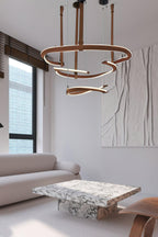 Cesorora Chandelier en Cuir Artificiel Incurvé - Neutralighting