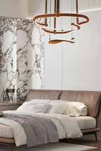 Cesorora Chandelier en Cuir Artificiel Incurvé - Neutralighting