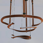 Cesorora Chandelier en Cuir Artificiel Incurvé - Neutralighting