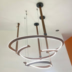 Cesorora Chandelier en Cuir Artificiel Incurvé - Neutralighting