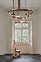 Cesorora Chandelier en Cuir Artificiel Incurvé - Neutralighting