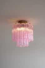 Aurora Plafonnier en Verre Rose Moderne - Neutralighting