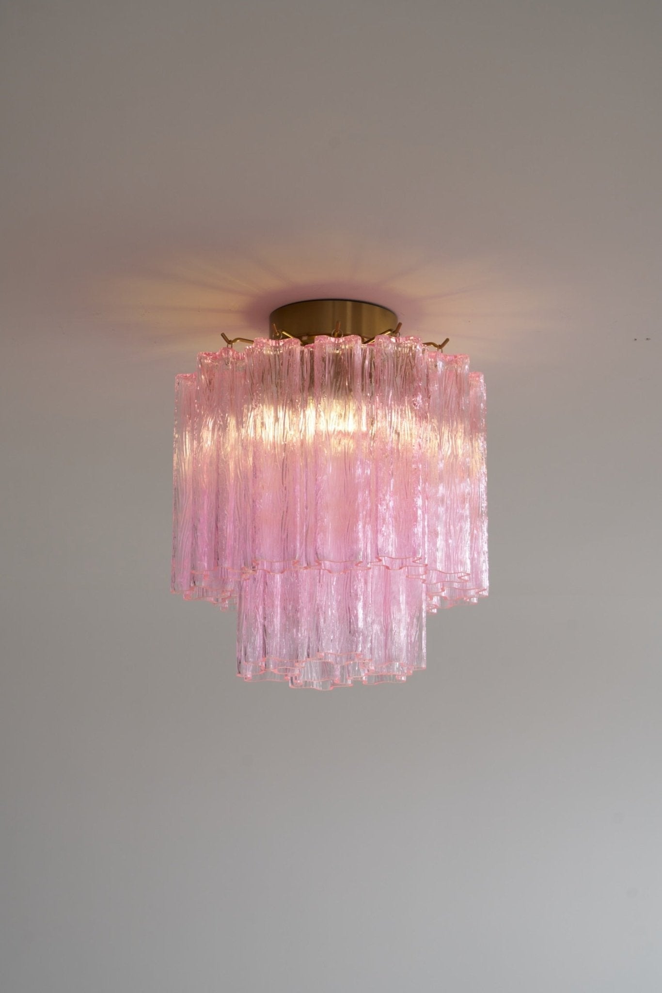 Aurora Plafonnier en Verre Rose Moderne - Neutralighting