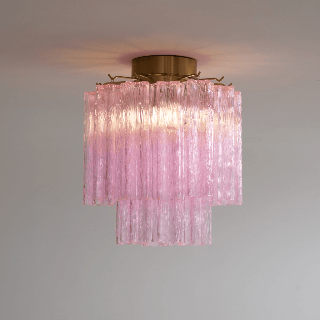 Aurora Plafonnier en Verre Rose Moderne - Neutralighting