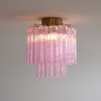 Aurora Plafonnier en Verre Rose Moderne - Neutralighting