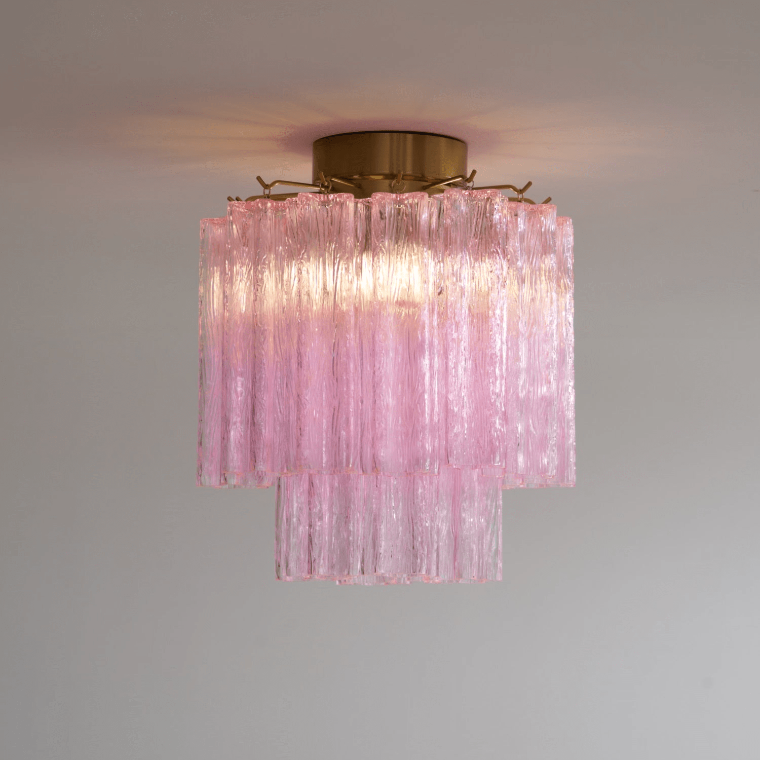 Aurora Plafonnier en Verre Rose Moderne - Neutralighting