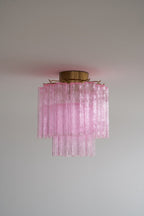 Aurora Plafonnier en Verre Rose Moderne - Neutralighting