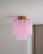 Aurora Plafonnier en Verre Rose Moderne - Neutralighting