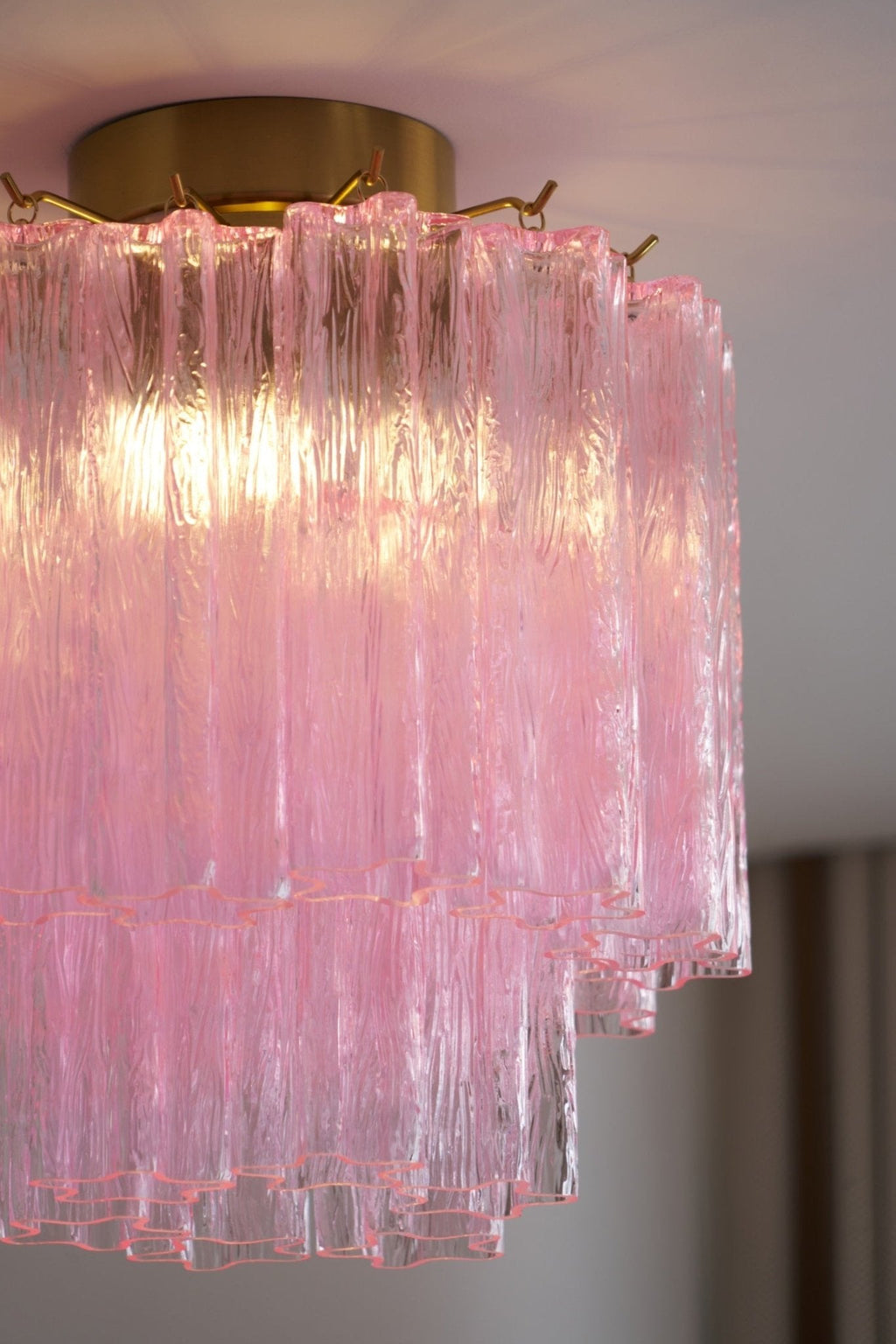 Aurora Plafonnier en Verre Rose Moderne - Neutralighting
