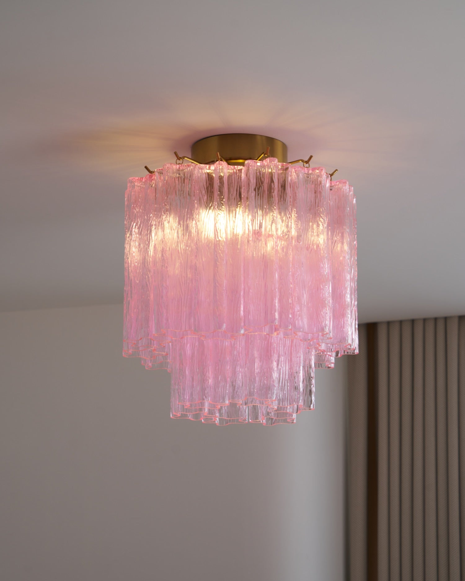 Aurora Plafonnier en Verre Rose Moderne - Neutralighting