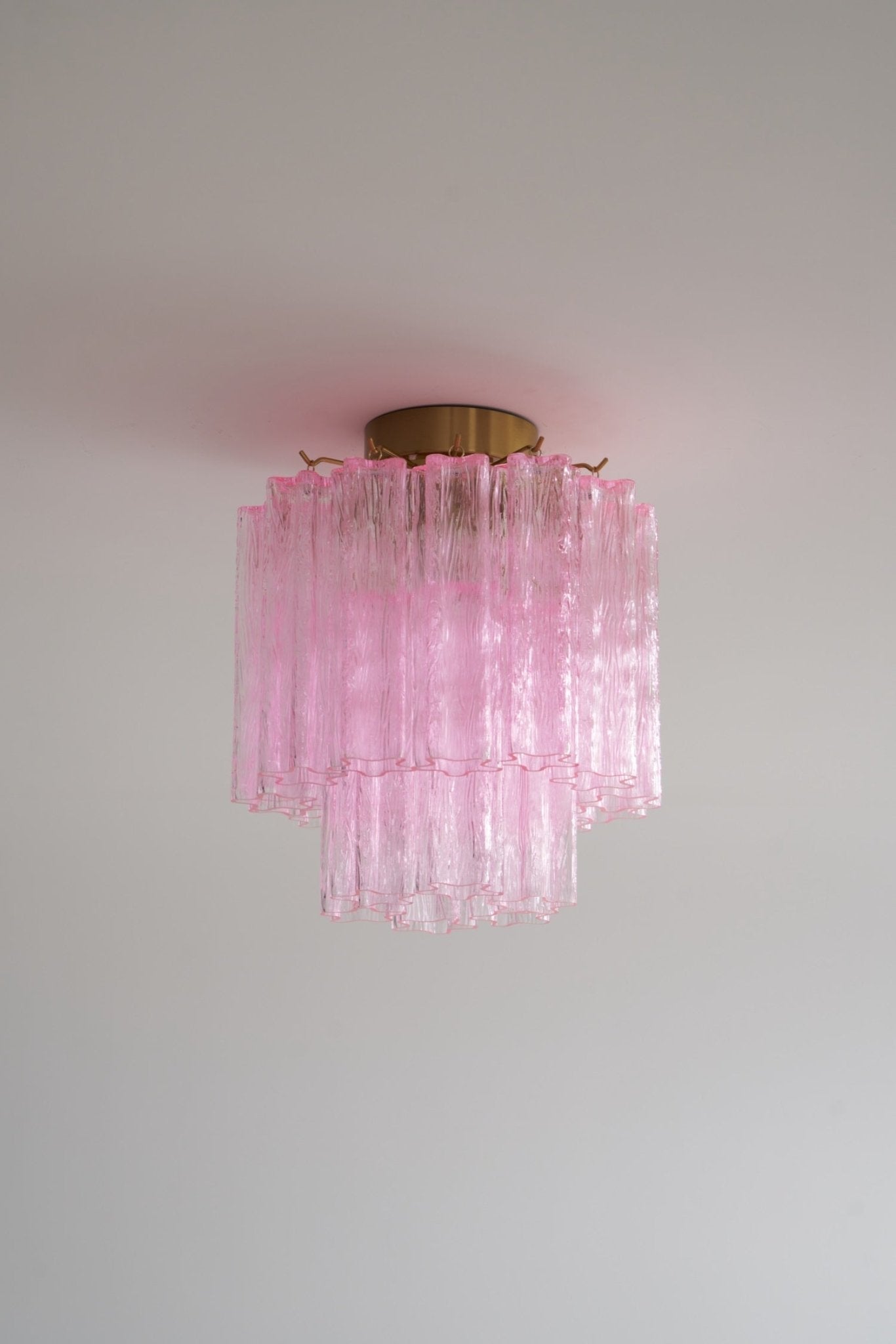 Aurora Plafonnier en Verre Rose Moderne - Neutralighting