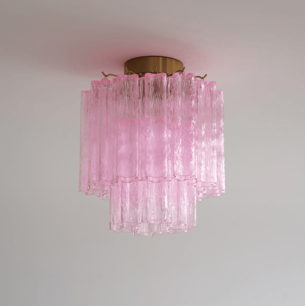 Aurora Plafonnier en Verre Rose Moderne - Neutralighting