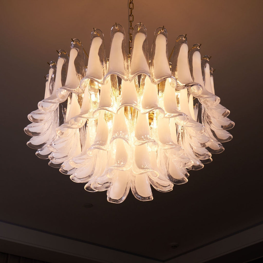 Aurora Lustre Rose Verre Feuille Superposé Florale Glamour - Neutralighting
