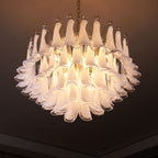 Aurora Lustre Rose Verre Feuille Superposé Florale Glamour - Neutralighting