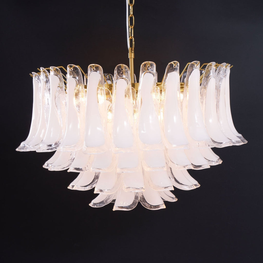 Aurora Lustre Rose Verre Feuille Superposé Florale Glamour - Neutralighting