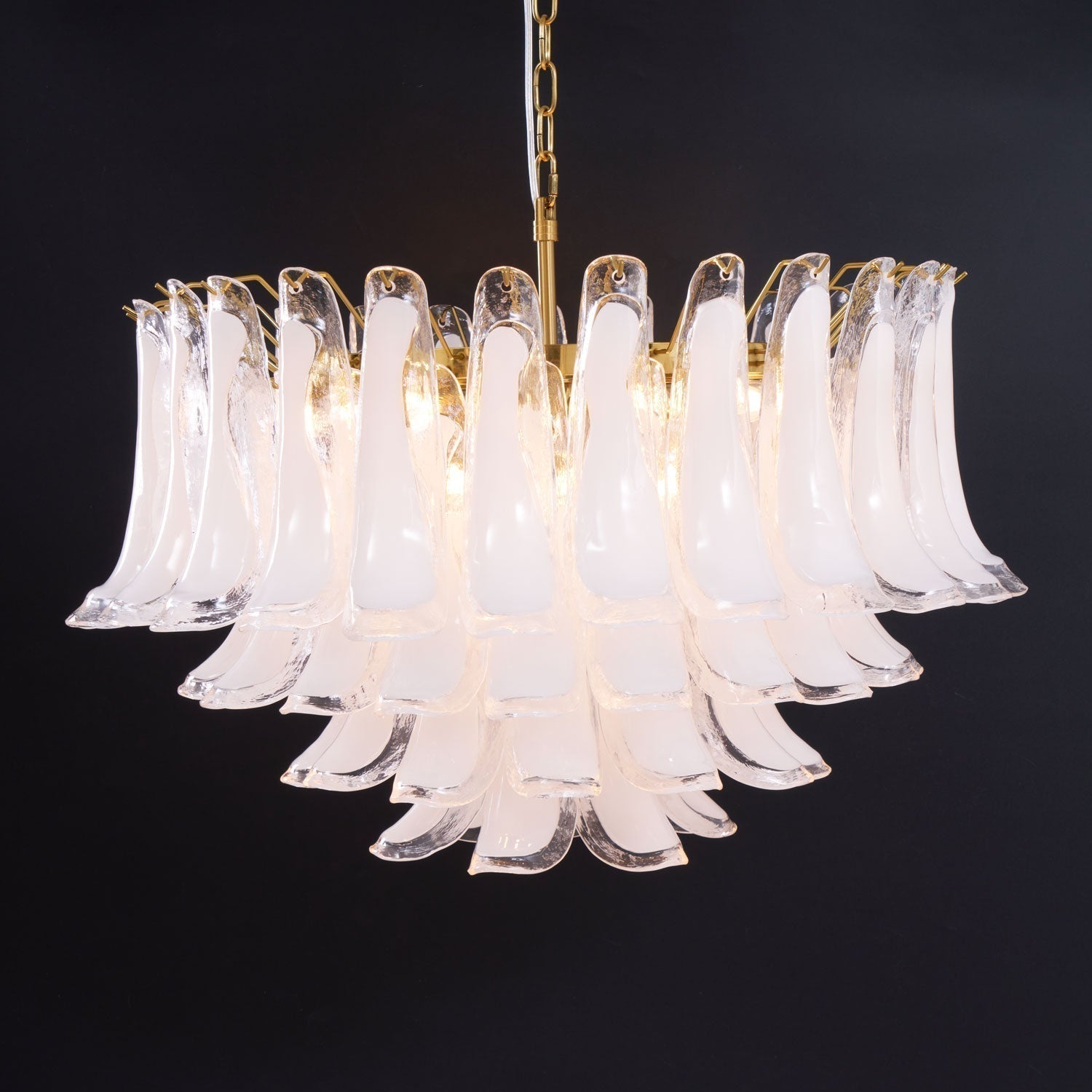 Aurora Lustre Rose Verre Feuille Superposé Florale Glamour - Neutralighting