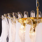 Aurora Lustre Rose Verre Feuille Superposé Florale Glamour - Neutralighting