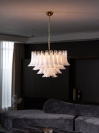 Aurora Lustre Rose Verre Feuille Superposé Florale Glamour - Neutralighting