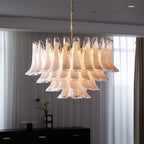 Aurora Lustre Rose Verre Feuille Superposé Florale Glamour - Neutralighting