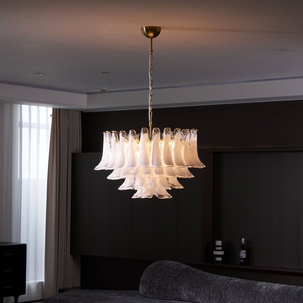 Aurora Lustre Rose Verre Feuille Superposé Florale Glamour - Neutralighting
