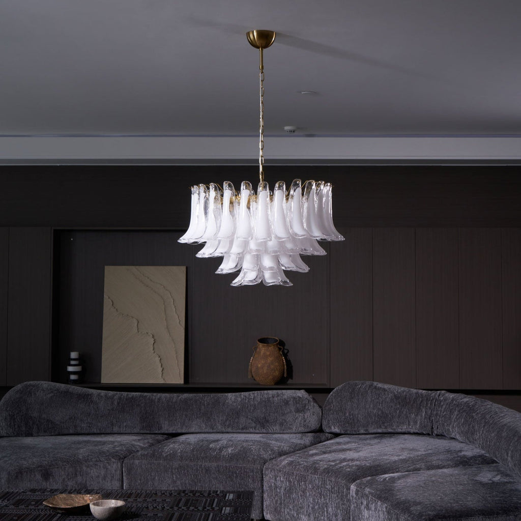 Aurora Lustre Rose Verre Feuille Superposé Florale Glamour - Neutralighting