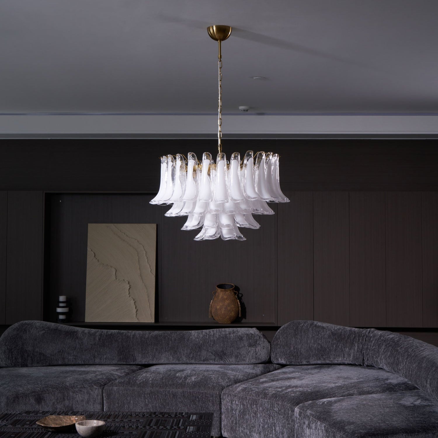 Aurora Lustre Rose Verre Feuille Superposé Florale Glamour - Neutralighting