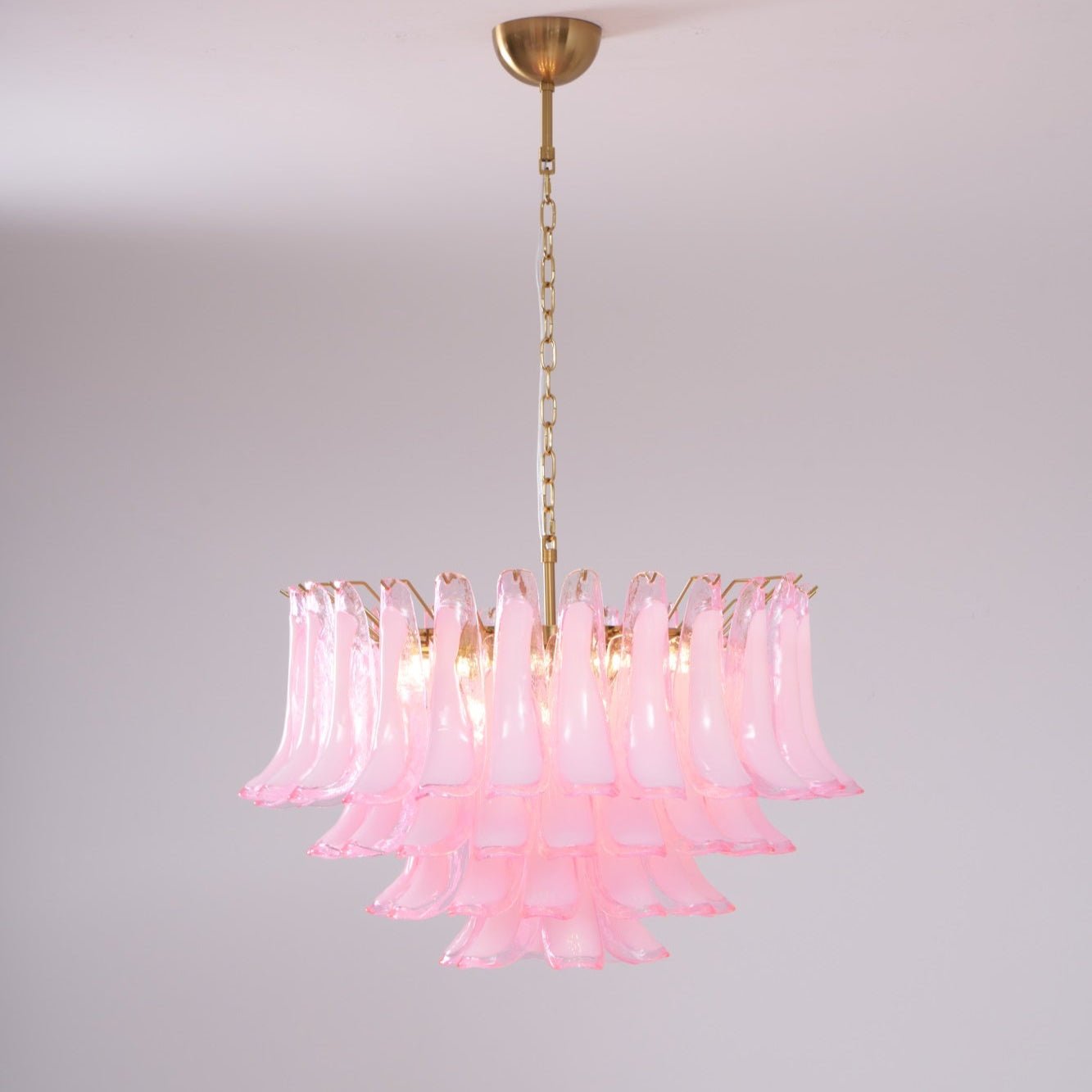 Aurora Lustre Rose Verre Feuille Superposé Florale Glamour - Neutralighting