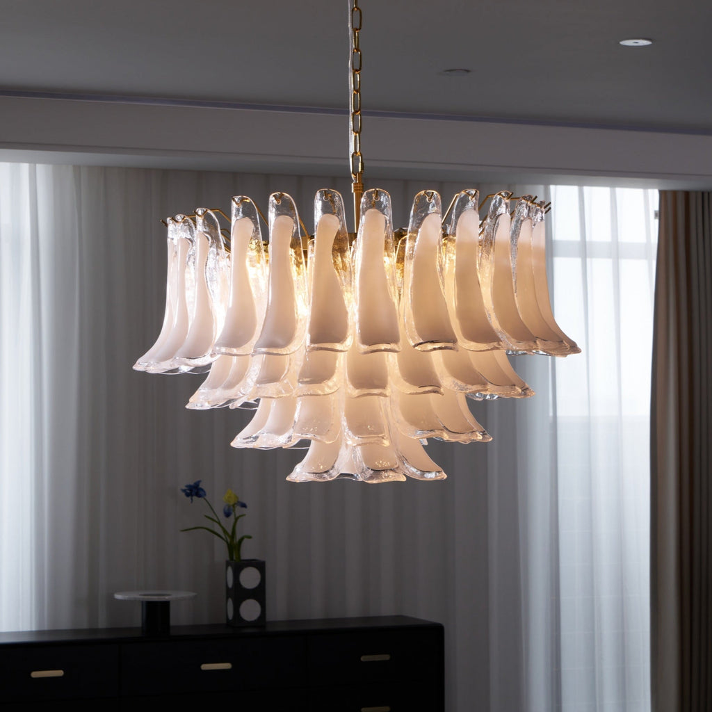 Aurora Lustre Rose Verre Feuille Superposé Florale Glamour - Neutralighting