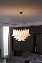 Aurora Lustre Rose Verre Feuille Superposé Florale Glamour - Neutralighting