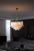 Aurora Lustre Rose Verre Feuille Superposé Florale Glamour - Neutralighting
