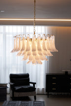 Aurora Lustre Rose Verre Feuille Superposé Florale Glamour - Neutralighting